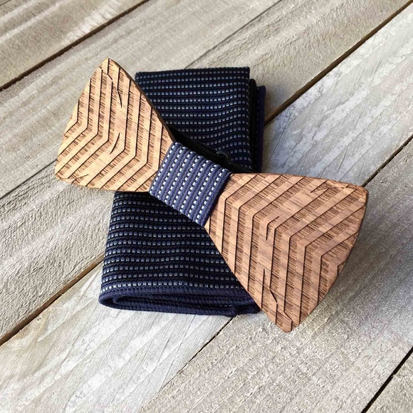 Men’s Wooden Bow Tie - Picture 4 of 8